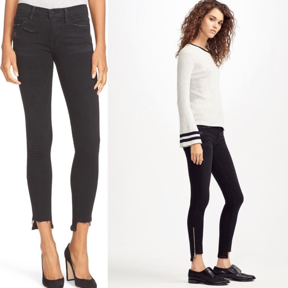 Frame Denim Jet Black Skinny Jeans
